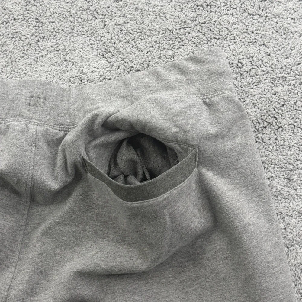 Lululemon Jogger Pants Mens Large Gray French Terry Cuffed Drawstring Sweatpants